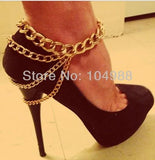 2014 BY-84 3-Layer Alloy Chain Anklets