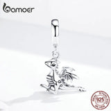 3D Drogon Smaug Pendant Charm Sterling Silver 925 Jewelry SCC1322