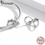 925 Silver Infinity Flowers Charm Infinite Love Bead DIY Jewelry