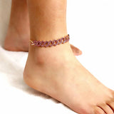 Geometric Rhinestone Chain Anklet for Women XR2875