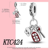 925 Sterling Silver Clover Love Charm Bead Pendant for Women