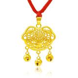 Goldfish Lock 24KT Pendant Charm - Kids Birthday Gift