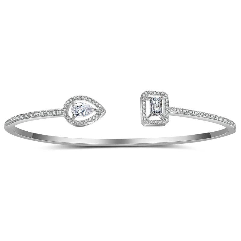 Punk Snake Butterfly Silver Open Bangle Bracelet For Women