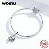 Rooster Beads 925 Silver Animal Charms Fit Bracelet FIC1337