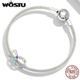 925 Silver Rainbow Infinite Love Charm Bead Pendant