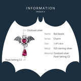 925 Sterling Silver Bat Beads Women Bracelet Charm