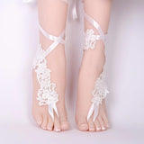 Sexy Lace Barefoot Sandals Beach Wedding Anklet