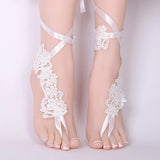 Sexy Lace Barefoot Sandals Beach Wedding Anklet