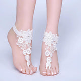 Barefoot Sandals Bridal Beach Wedding Foot Chain Lace Ankle Bracelet