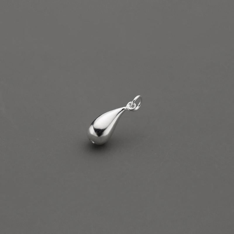 925 Silver Water-drop Shape Necklace Charms 16.5x7mm DIY Jewelry Findings