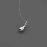 925 Silver Water-drop Shape Necklace Charms 16.5x7mm DIY Jewelry Findings