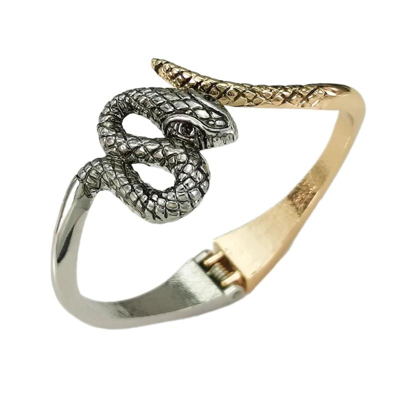 Punk Alloy Snake Cuff Bangle for Women