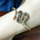 Punk Alloy Snake Cuff Bangle for Women