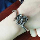 Punk Alloy Snake Cuff Bangle for Women
