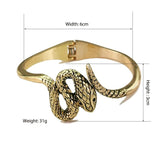 Punk Alloy Snake Cuff Bangle for Women