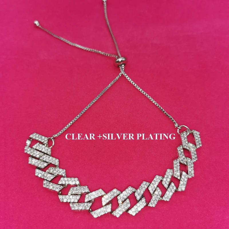 Rhinestone Anklet Bracelet Cuban Chain Crystal Anklet Beech Foot Jewelry