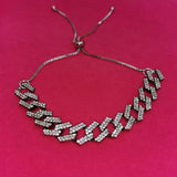 Rhinestone Anklet Bracelet Cuban Chain Crystal Anklet Beech Foot Jewelry