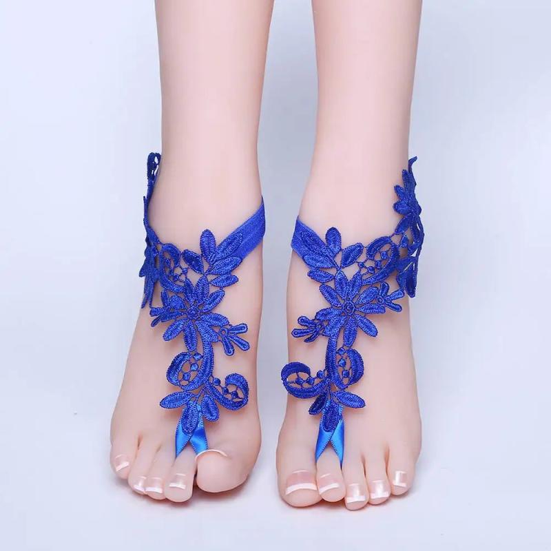 Foot Chain Lace Anklet Bridal Sandals Wedding Barefoot Beach