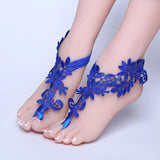 Foot Chain Lace Anklet Bridal Sandals Wedding Barefoot Beach