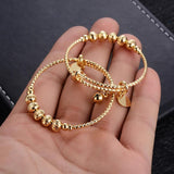 2pcs Round Ball Bell Small Bangle Bracelet for Kids Birthday Gift