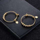 2pcs Round Ball Bell Small Bangle Bracelet for Kids Birthday Gift
