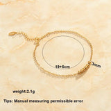 Plated Girl Anklet with Beads Leg Jewelry Display