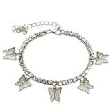 Crystal Butterfly Anklet Rhinestone Bohemia Chain