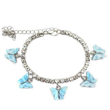 Crystal Butterfly Anklet Rhinestone Bohemia Chain