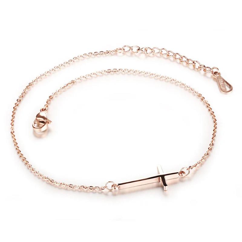 Bohemia Style Rose Cross Women's Anklet Jewelry