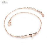Bohemia Style Rose Cross Women's Anklet Jewelry