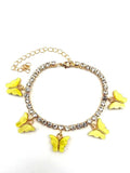 Butterfly Resin Crystal Anklet for Beach