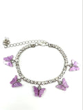 Butterfly Resin Crystal Anklet for Beach