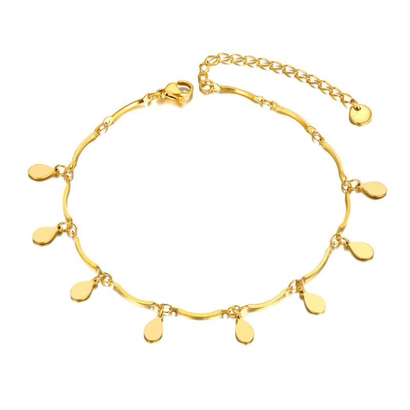 Water Drop Charm Anklet Foot Jewelry Beach Chain Link Anklets