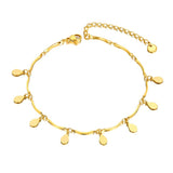 Water Drop Charm Anklet Foot Jewelry Beach Chain Link Anklets