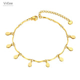 Water Drop Charm Anklet Foot Jewelry Beach Chain Link Anklets