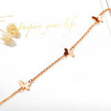Butterfly Charm Anklets Bracelet For Women Stainless Steel Retro Girl Anklet