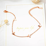 Butterfly Charm Anklets Bracelet For Women Stainless Steel Retro Girl Anklet