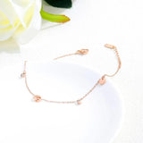 Bohemia Beach Chain Anklet Roman Numerals Charm VA19044