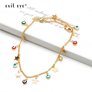 Star Charm Anklet Bracelet Foot Chain Eye Ankle Jewelry for Women EY6502