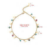 Star Charm Anklet Bracelet Foot Chain Eye Ankle Jewelry for Women EY6502