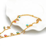 Star Charm Anklet Bracelet Foot Chain Eye Ankle Jewelry for Women EY6502