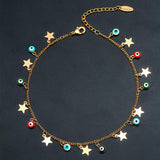 Star Charm Anklet Bracelet Foot Chain Eye Ankle Jewelry for Women EY6502