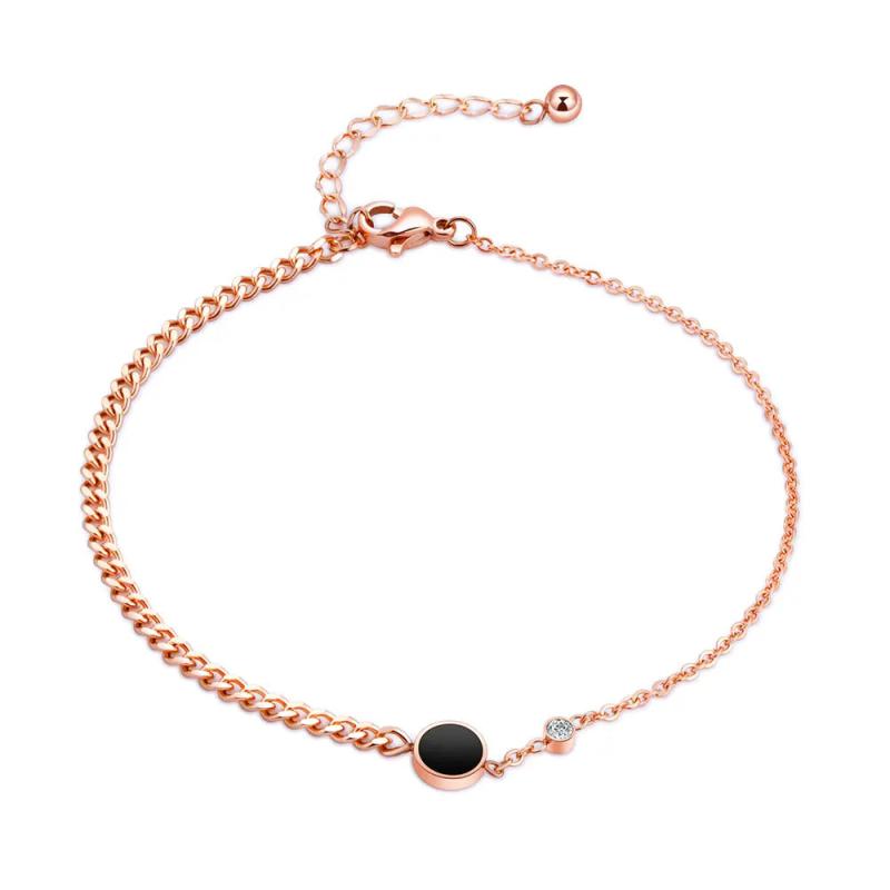 Acrylic Circle Anklets Stainless Steel Foot Link Chain Anklet VA19041