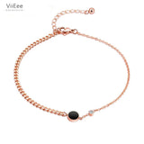 Acrylic Circle Anklets Stainless Steel Foot Link Chain Anklet VA19041