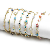 Evil Eye Anklet Flower Moon Star Butterfly Jewelry Women Girls Men