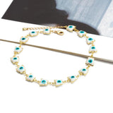 Evil Eye Anklet Flower Moon Star Butterfly Jewelry Women Girls Men
