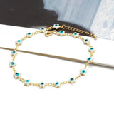 Evil Eye Anklet Flower Moon Star Butterfly Jewelry Women Girls Men