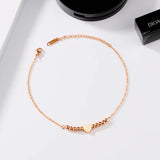 Rose Chain Anklets for Women Titanium Steel