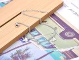 Boho Butterfly Charm Anklet Stainless Steel CZ Crystal Foot Chain