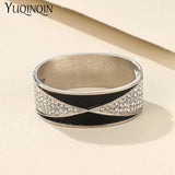 Vintage Rhinestone Open Bracelets Round Jewelry